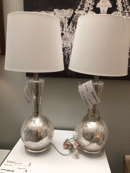 Table Lamp - Silver Texture