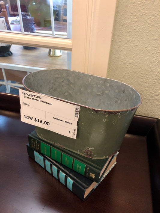 Green Metal Container (2 available)