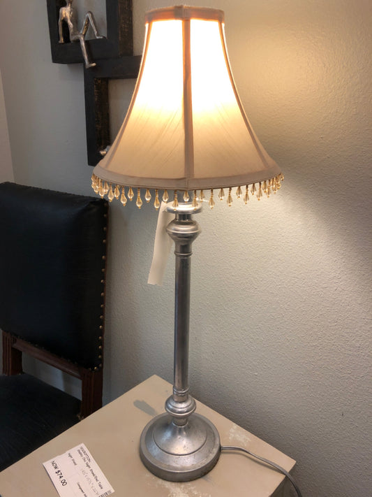 Silver Base Buffet Lamp