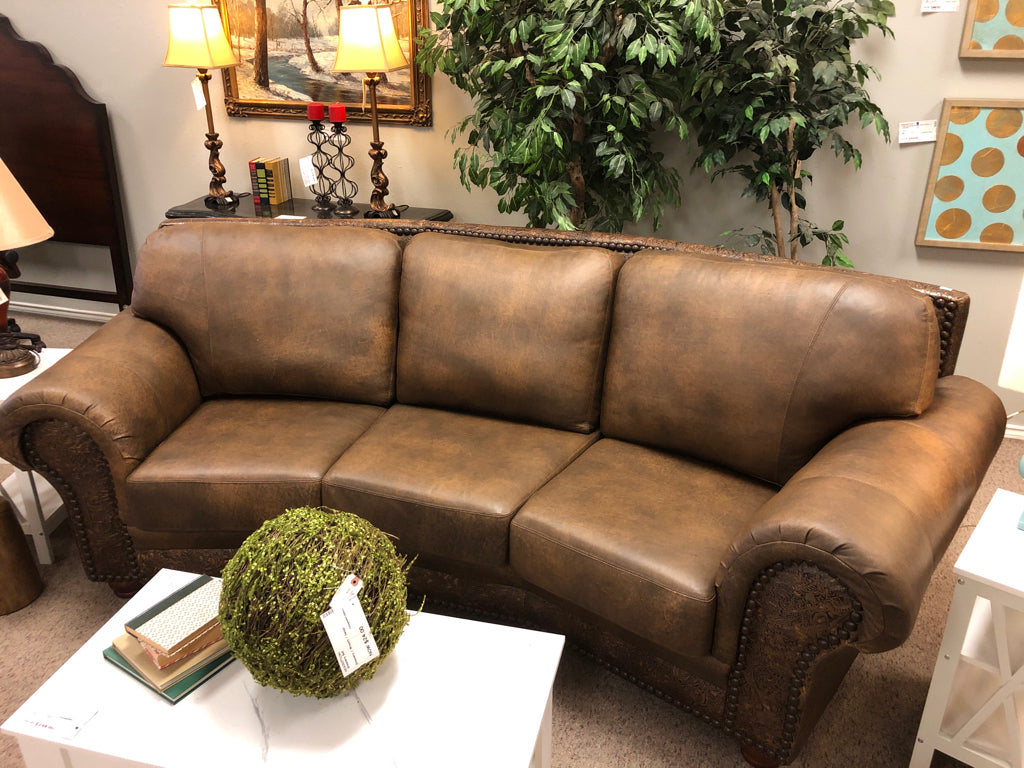 Brown Leather Sofa