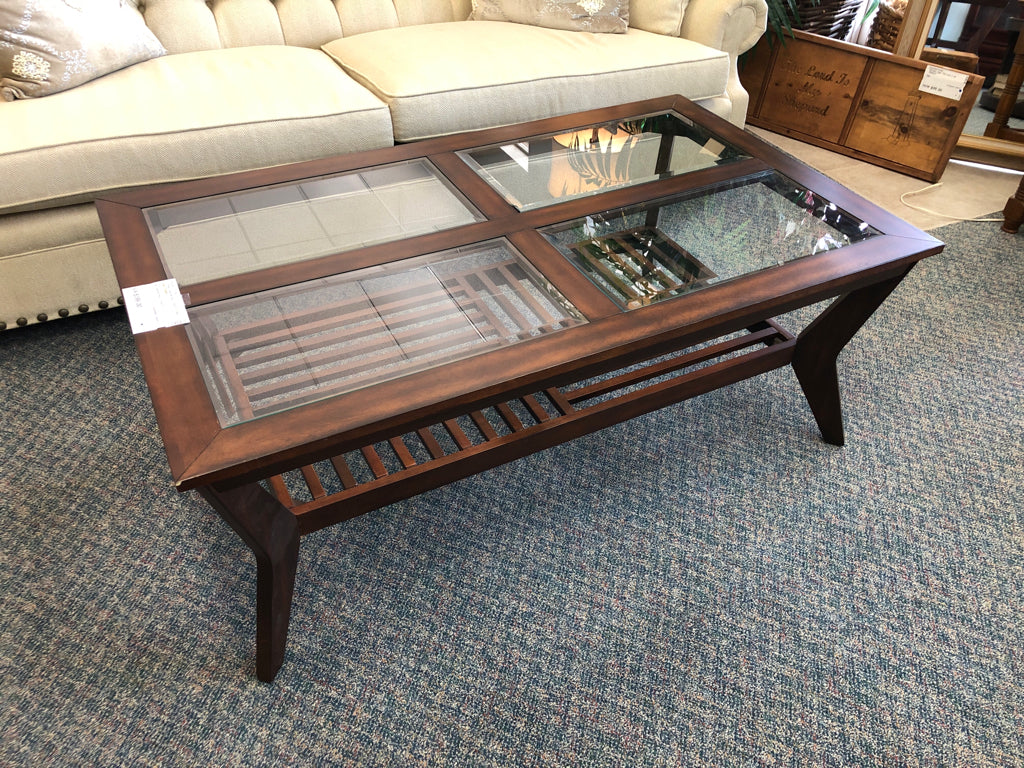 End Table w/Glass Inserts