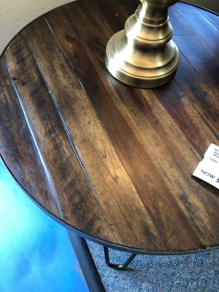 Round Metal Accent Table from World Market