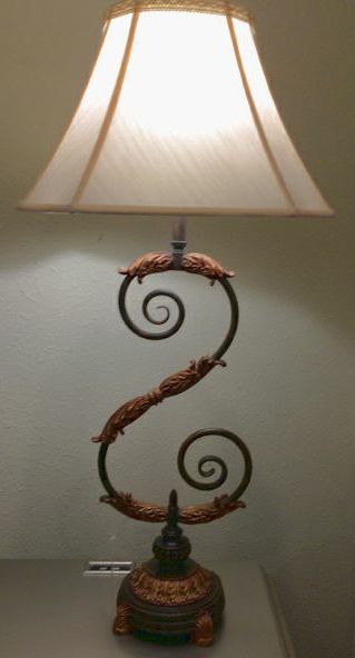 Metal Scroll Lamp 2 available